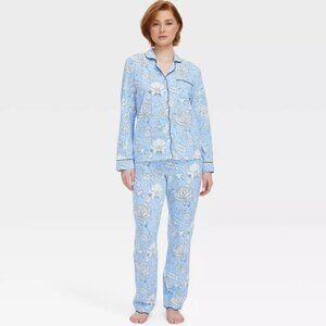 Roller Rabbit x Target Floral Vines Long Sleeve and Pant Pajama Set NWT size XS